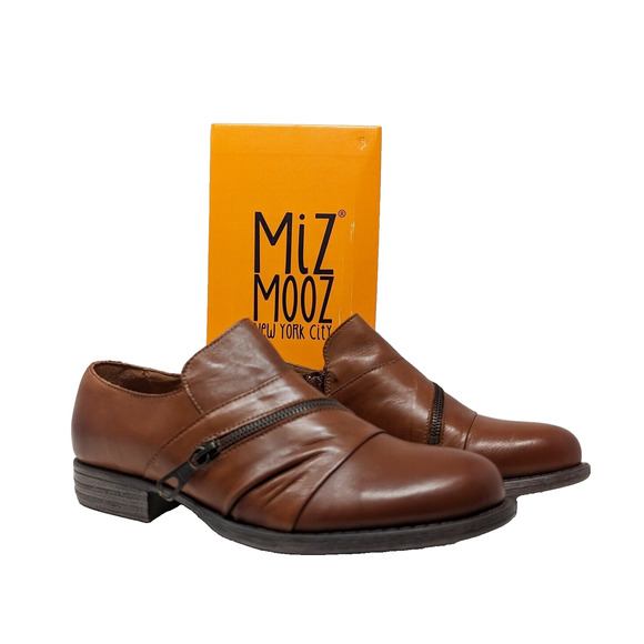 Miz Mooz Shoes - Miz Mooz Shoes Brandy Brown Zip Lyric Shooties Women's Size 41